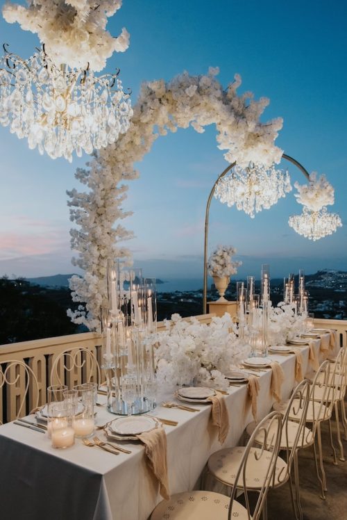 Wedding dinner at Madame Sousou in Santorini