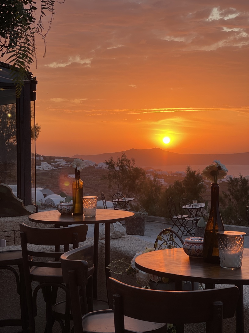 Sunset over the caldera